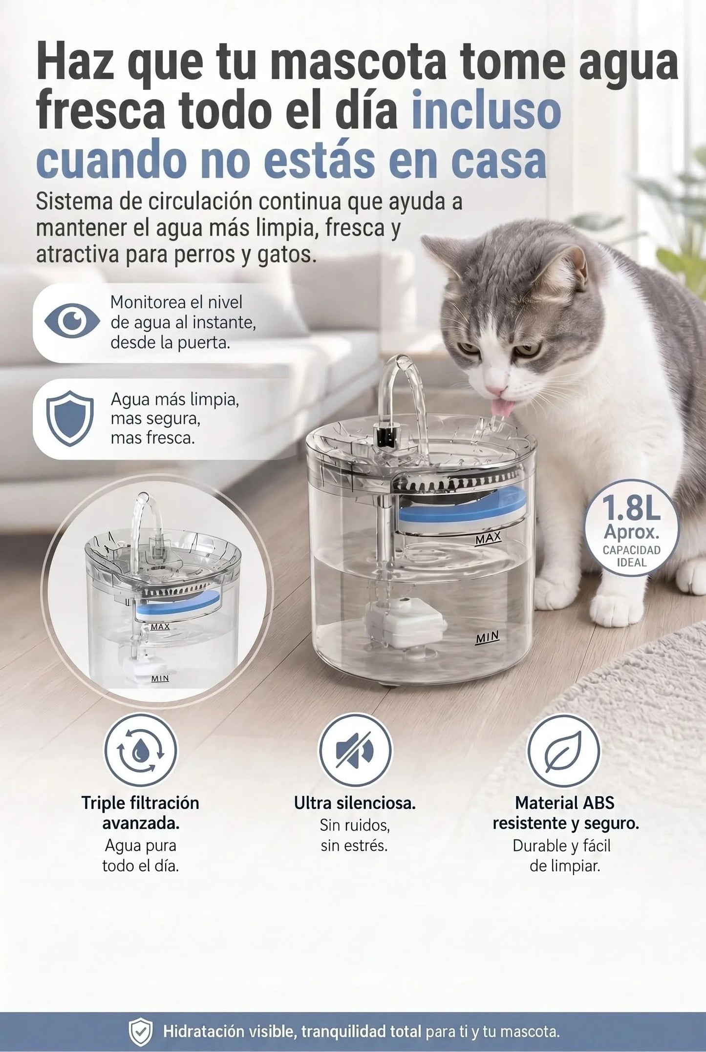 Fuente Bebedero para mascotas