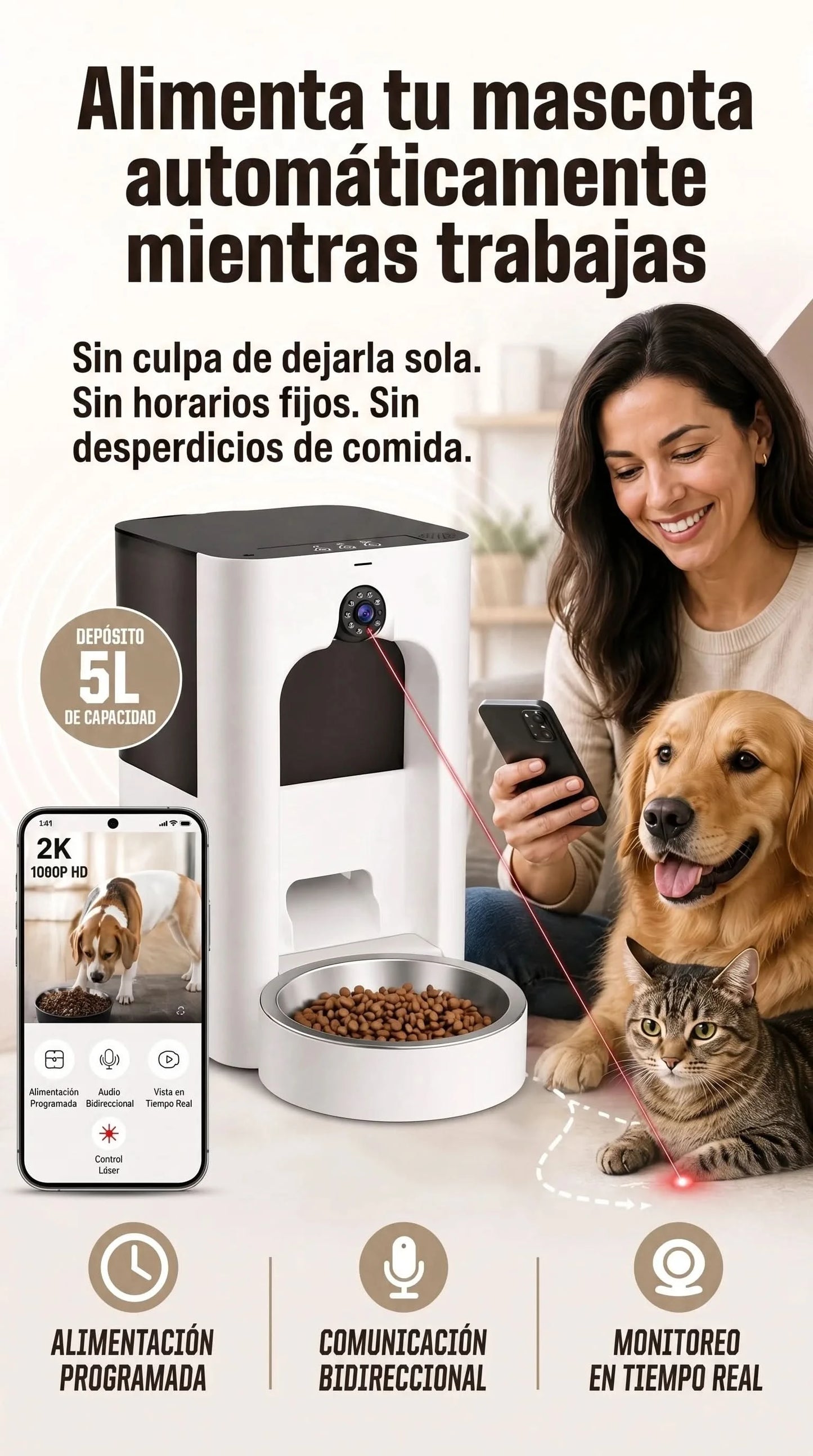 Dispensador Automatico Mascota Comedero